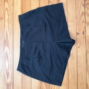 High waisted black shorts